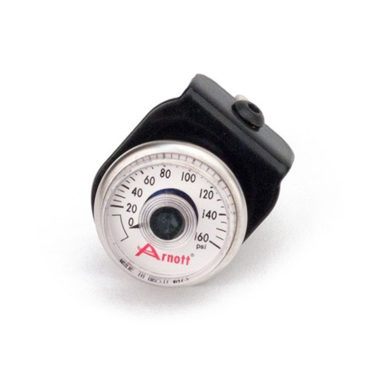 Arnott® analog pressure gauge with black bracket