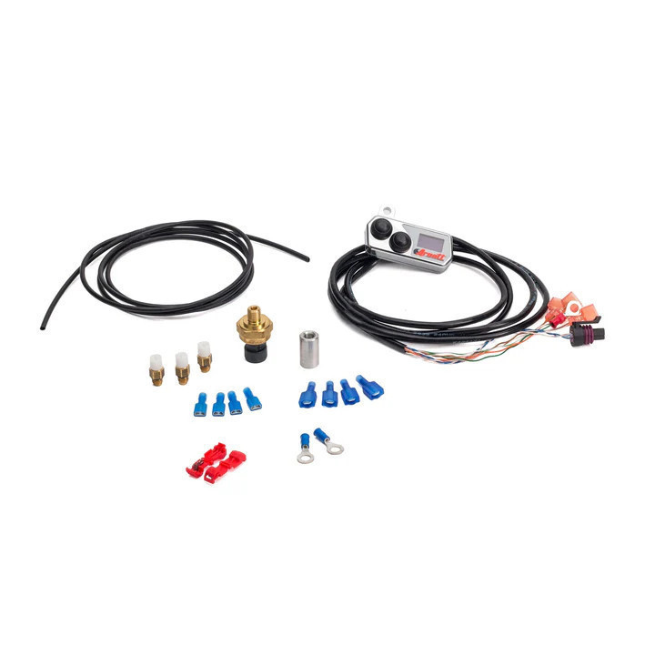 Arnott® handlebar-mounted push-button controller with LED pressure gauge, chrome